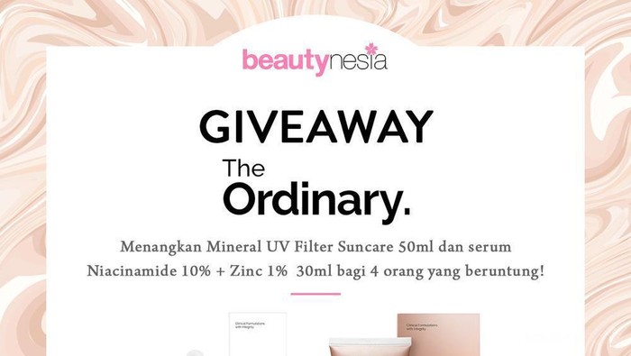 [GIVEAWAY ALERT] Lengkapi Skincare Kamu dengan The Ordinary dari Beautynesia, Yuk Ikutan Giveawaynya!
