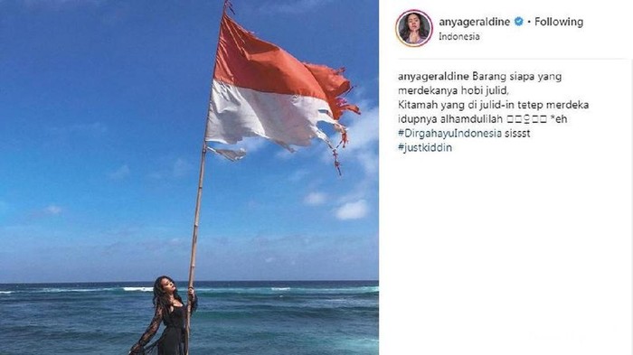 [FORUM] Duh, Anya Geraldine Tuai Kontroversi Gara-gara Bendera Merah Putih