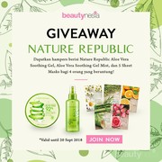 [GIVEAWAY ALERT] Mau Punya Kulit Cerah & Lembap? Yuk, Ikutan Giveaway Beautynesia Berhadiah Hampers Nature Republic