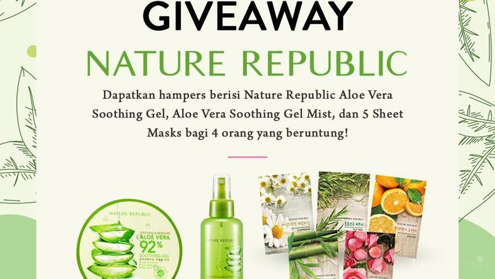 [GIVEAWAY ALERT] Mau Punya Kulit Cerah & Lembap? Yuk, Ikutan Giveaway Beautynesia Berhadiah Hampers Nature Republic