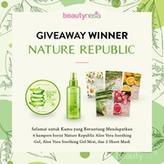 [GIVEAWAY ALERT] Pemenang Giveaway Beautynesia Berhadiah Nature Republic, Selamat Ladies!