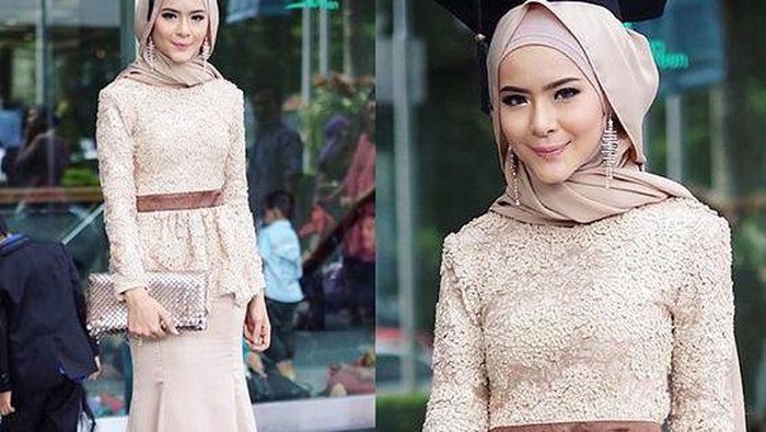Manis dan Sederhana, Ini 4 Inspirasi Kebaya Wisuda untuk Hijabers Bernuansa Nude