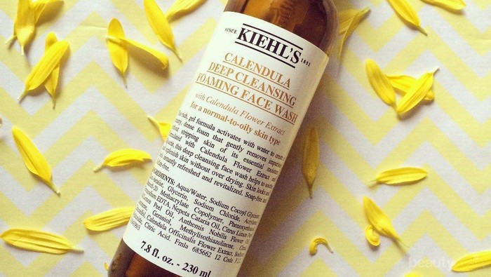 Kiehl's Calendula Deep Cleansing Foaming Face Wash, Ideal untuk Kulit Berminyak dan Sensitif