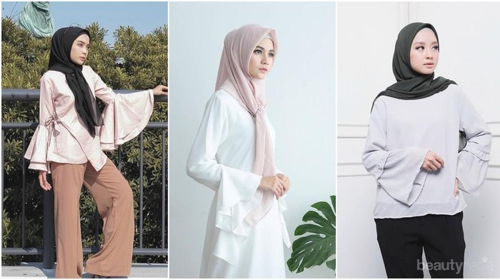 Inspirasi Mix and Match Ruffle Blouse Hijab yang Tengah Populer di 2017 Ini!