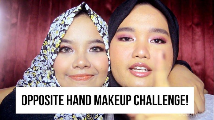 [FORUM] Opposite Hand Makeup Challenge, Ada yang udah coba?