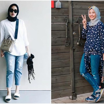 Ternyata Outfit Hijab Jeans dari Para Artis Indonesia Ini Lagi Hits Banget Lho Ladies
