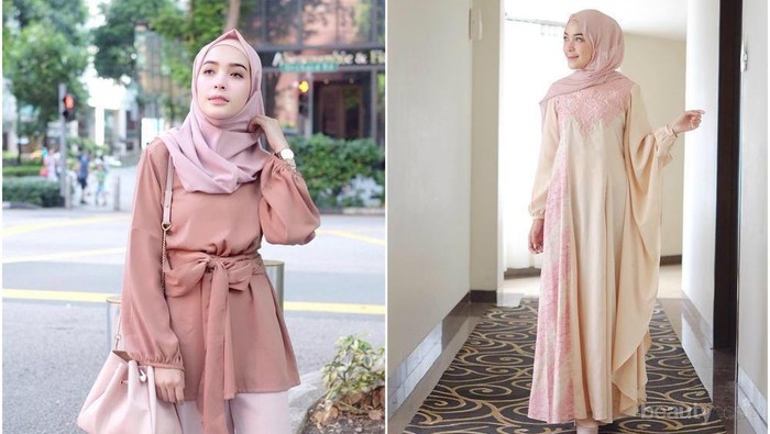 Tampil Cantik dan Kece dengan Padu Padan Outfit dan Hijab Warna Peach Ini Yuk Ladies