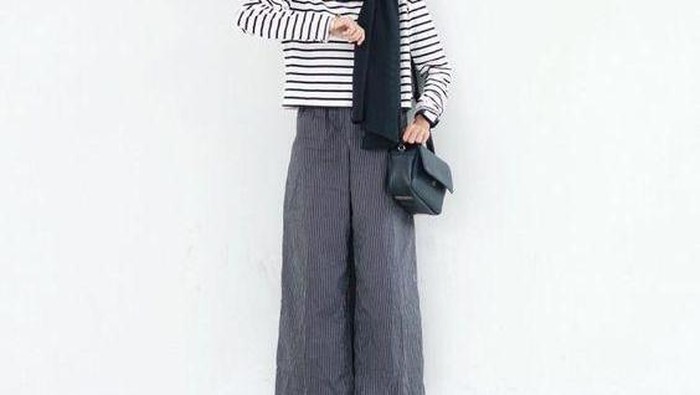 Biar Terlihat Jenjang, Ini Tips Padu Padan Celana Kulot Untuk Hijabers Bertubuh Gemuk