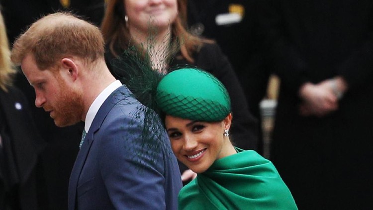 LONDON, ENGLAND - MARCH 09: Prince Harry, Duke of Sussex and Meghan, Duchess of Sussex attend the Commonwealth Day Service 2020 at Westminster Abbey on March 09, 2020 in London, England. The Commonwealth represents 2.4 billion people and 54 countries, working in collaboration towards shared economic, environmental, social and democratic goals.  (Photo by Gareth Cattermole/Getty Images)