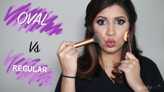 Antara Flat Foundation Brush dan Oval Brush, Lebih Bagus Mana?
