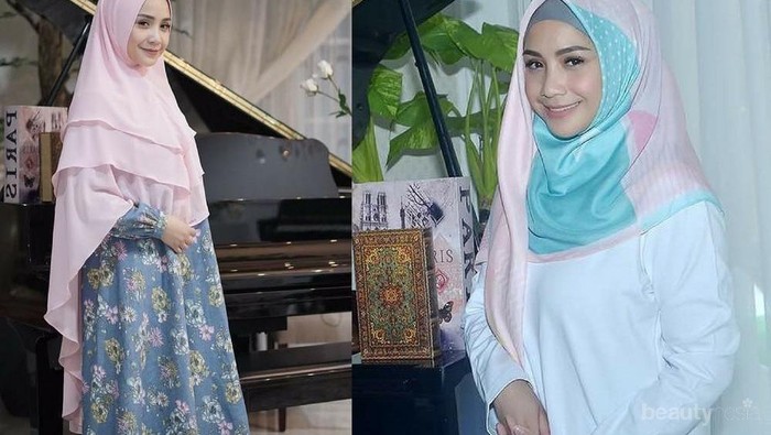 Duh! Cantiknya Nagita Slavina Menggunakan Hijab, Tertarik Coba?