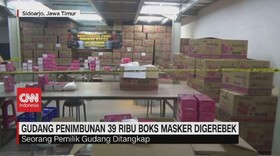 VIDEO: Gudang Penimbunan 39 Ribu Boks Masker Digerebek