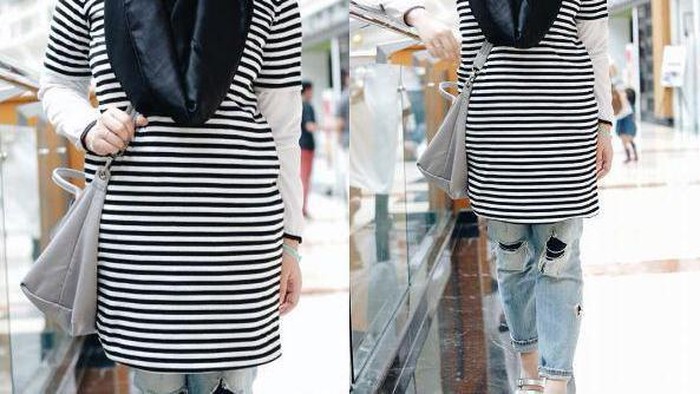 Kece Abis! Ini Padu Padan Ripped Jeans dengan Hijab yang Bisa Kamu Contek