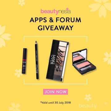 [GIVEAWAY ALERT] Beautynesia Apps ＆Forum Giveaway dengan Hadiah Paket Makeup Senilai Total Rp 2.000.000!