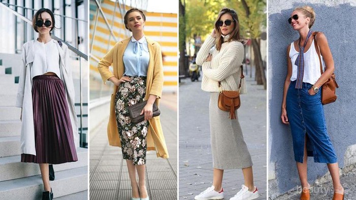 Cek di Sini untuk Tahu Cara Pakai Rok Midi yang Tepat Sesuai Bentuk Tubuh Kamu!