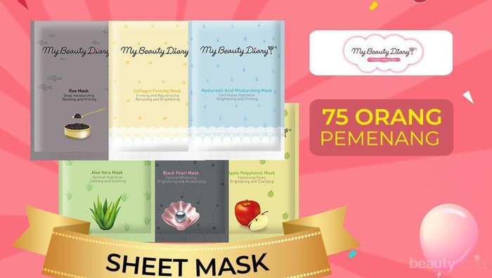 [Winner Announcement] My Beauty Diary, Sheet Mask yang Praktis Bikin Kulit Glowing