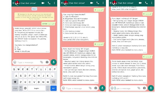 Layanan chatbot atau robot percakapan di WhatsApp untuk informasi terkait virus corona yang dibuat Kominfo sedianya meluncur hari ini, Rabu (18/3).