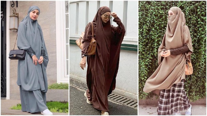 5 Artis Cantik dalam Balutan Abaya French, Pesonanya Bikin Hati Adem!