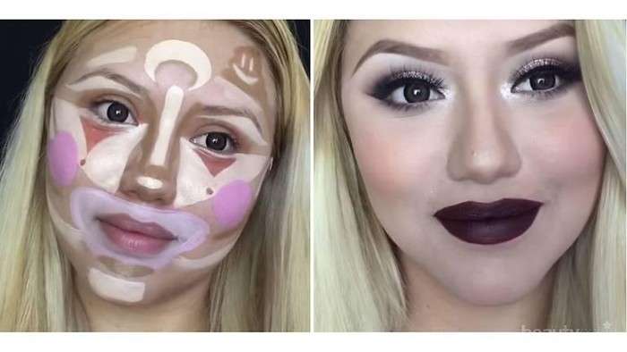 Ladies, Tertarik Nyobain Teknik Clown Contouring? Katanya Bisa Bikin Wajahmu Flawless Seperti Ini! Ladies, Tertarik Nyobain Teknik Clown Contouring? Katanya Bisa Bikin Wajahmu Flawless Seperti Ini!