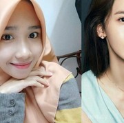 Wah Kayak Kembar! Hijabers Ini Punya Wajah yang Mirip Banget sama Yoona SNSD! Setuju?