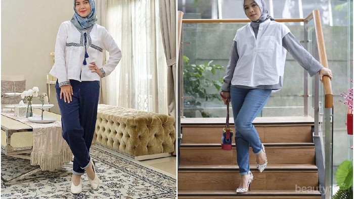 Adu Gaya Hijab Ratna Galih dan Dian Ayu Lestari yang Sering Disangka Kembar