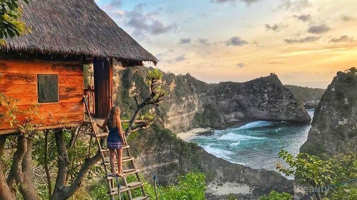Pesona Molenteng, Rumah Pohon dengan Pemandangan Indah dari Tebing Pantai Bali