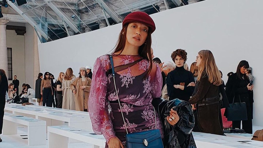 Asmara Abigail di Milan Fashion Week