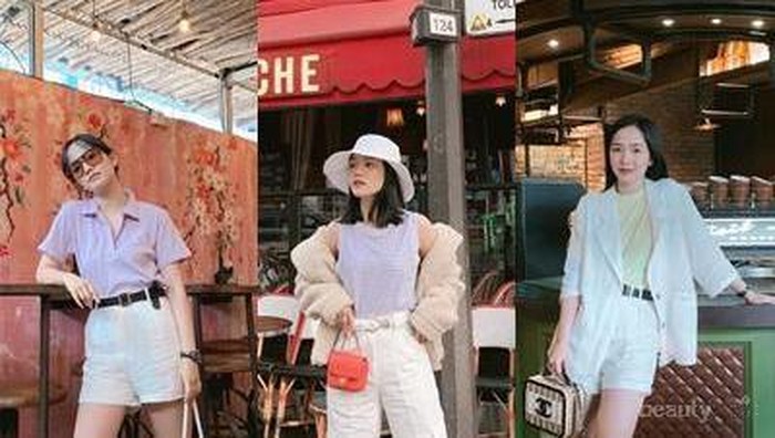 Ide Kece Mix & Match Bawahan Warna Putih ala Influencer Elxi Elvina
