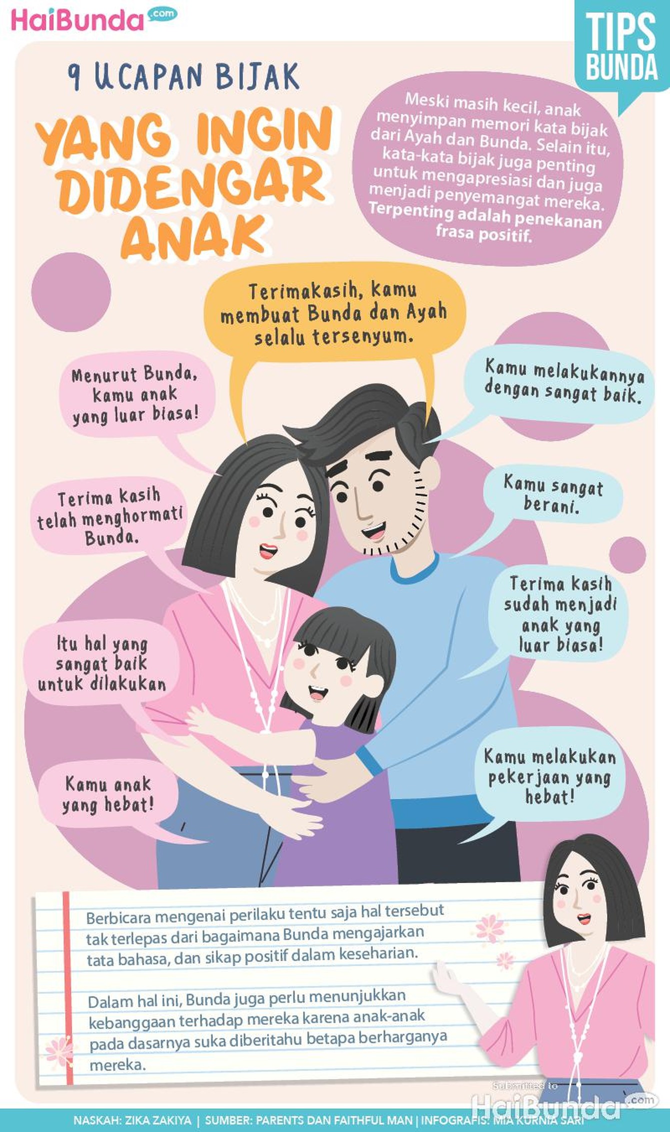 9 Ucapan Bijak yang Ingin Didengar Anak, Apa Saja Bun? Anak-anak pada dasarnya suka diberitahu betapa berharganya mereka. Jadi bantu mereka dengan perkataan berikut ya, Bun.
