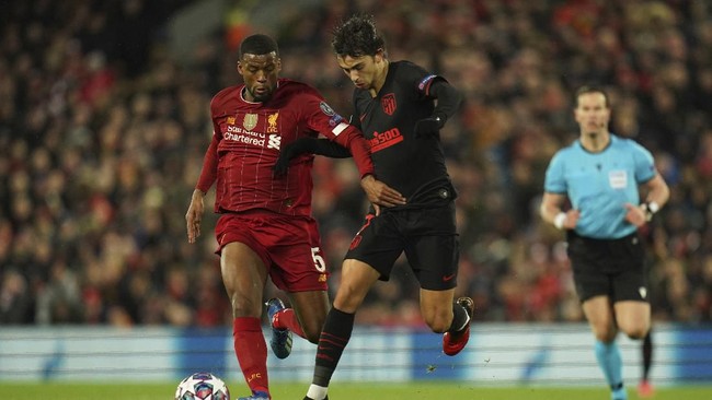 Liverpool unggul 1-0 atas Atletico Madrid di babak pertama berkat gol yang tercipta jelang akhir babak pertama.