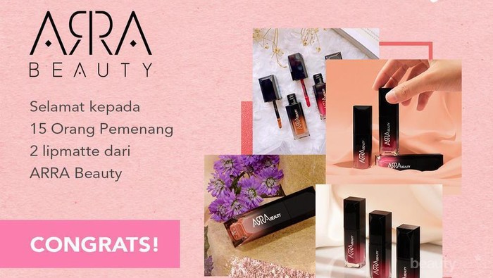 [GIFT-AWAY ALERT] 15 Pemenang Beruntung GIFT-AWAY : Anti-Aging Lipmatte ARRA Beauty! Intip Disini Ya, Ladies!