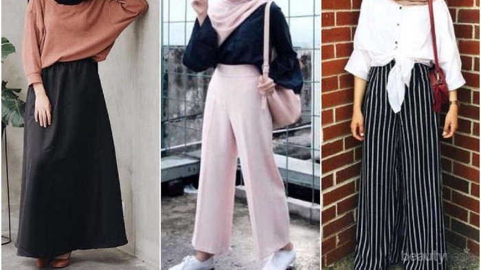 Bikin Tampilan Lebih Tinggi, 5 Bawahan ini Wajib Dimiliki Hijabers Bertubuh Mungil!