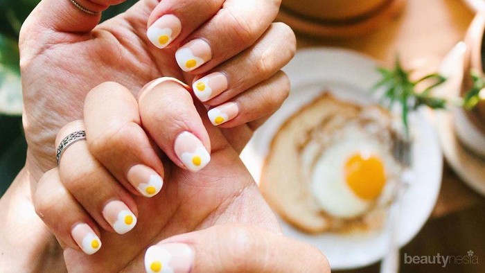 7 Inspirasi Egg Nail Art, Tren Kuku Bentuk Telur yang  Menggemaskan