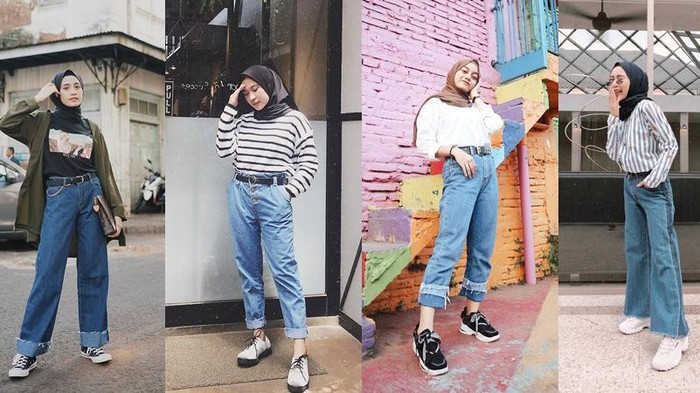  Baju  Yang  Cocok  Untuk  Celana  Boyfriend Hijab  Adimerdeka com