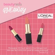 [GIVEAWAY ALERT!] Beautynesia dan L'Oreal bagi-Bagi 100 Lipstick, Ikutan yuk!