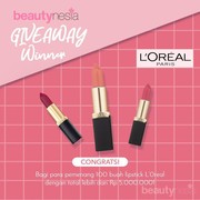 [GIVEAWAY ALERT] 20 Pemenang L'Oreal Color Riche Matte! Selamat Ya, Ladies!