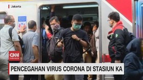 VIDEO: Pencegahan Virus Corona di Stasiun KA