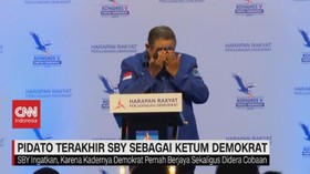 VIDEO: Pidato Terakhir SBY Sebagai Ketum Demokrat