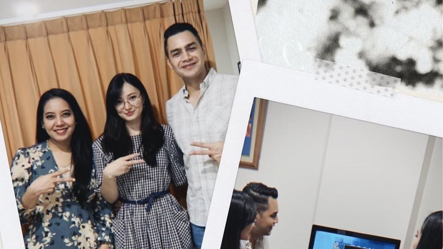 Asmirandah dan sang suami terlihat sedang foto bareng di klinik bayi tabung.