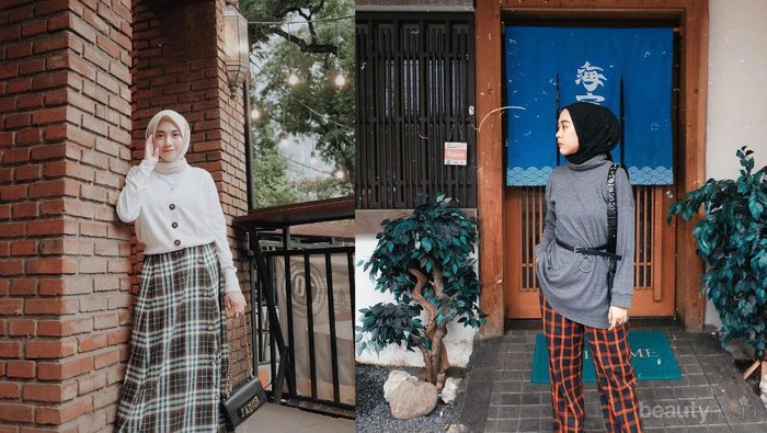 Biar Makin Modis, Ini Tips Mix and Match Plaids Pattern ala Hijabers