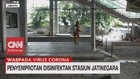 VIDEO: Penyemprotan Desinfektan di Stasiun Jatinegara
