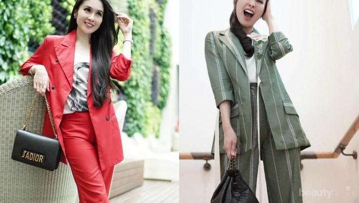 6 Gaya Blazer ala Sandra Dewi Cocok untuk Mama Muda ke Kantor dan Hangout