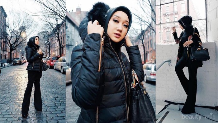 Selalu Tampil Cantik dan Memesona, Yuk Intip Makeup Dian Pelangi saat di New York