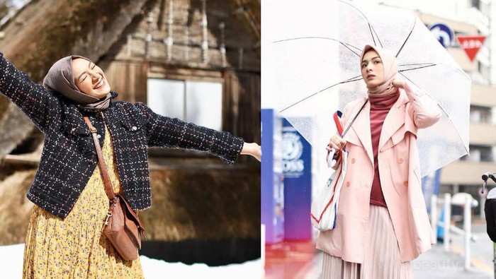 7 Ide Padupadan Outer ala Selebgram Cantik Bella Attamimi Saat Traveling