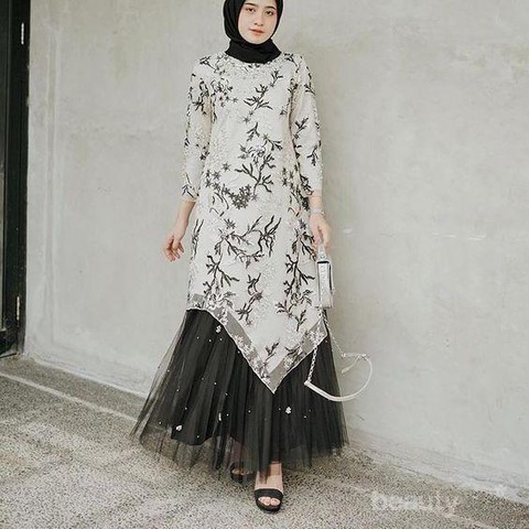 Dress batik cheap modern hijab