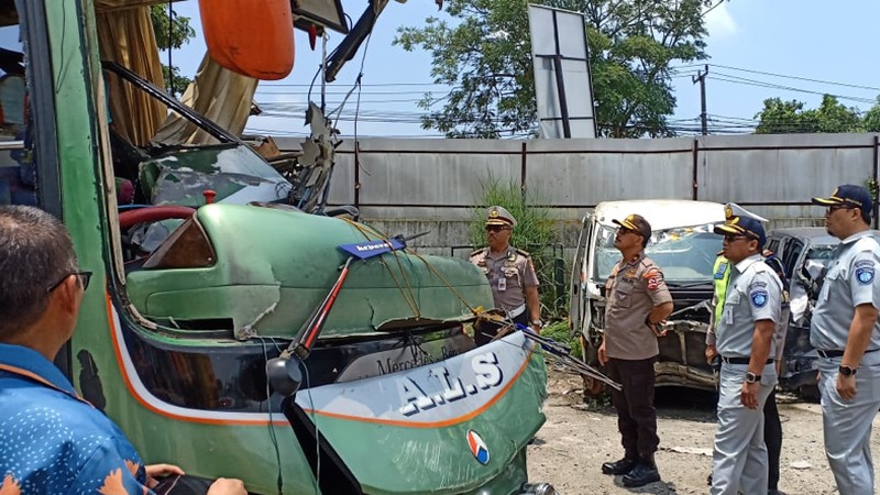 Jasa Raharja proses santunan korban kecelakaan bus ALS di Tol Merak.