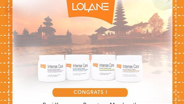 [GIVEAWAY ALERT] 16 Pemenang Giveaway Lolane! Selamat Ladies!