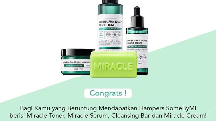 [GIVEAWAY ALERT] 4 Pemenang Beruntung Hampers Some By Mi Gratis!