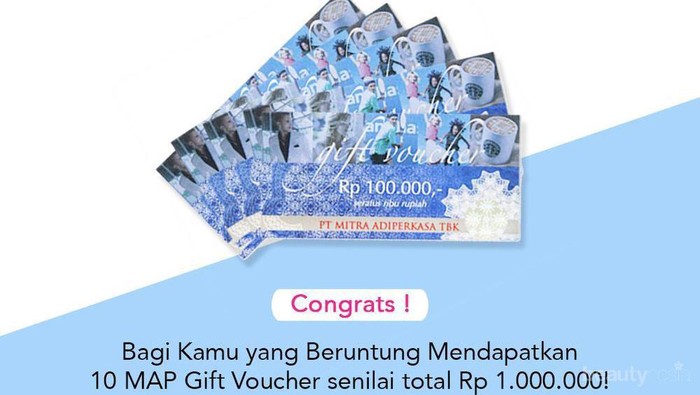 [GIVEAWAY ALERT] 2 Pemenang yang Beruntung Dapat MAP Gift Voucher Sebesar Rp. 500.000 Gratis!