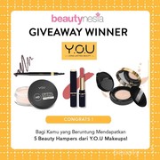 [GIVEAWAY ALERT] 5 Pemenang Beautynesia Giveaway Y.O.U Makeups, Intip Disini Ya!